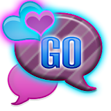GO SMS - Hearts Fancy Purple icon