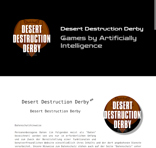 Desert Destruction Derby Screen 2