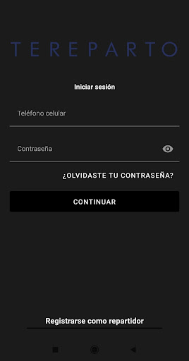 Android application TeReparto Repartidor screenshort
