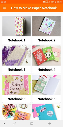 Android application Make DIY Paper Notebook Easy screenshort