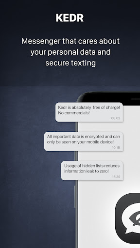 Android application Kedr - Secure Messenger screenshort
