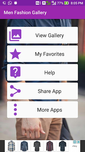 Android application Men Fashion Gallery screenshort