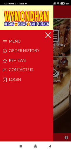 Android application Wymondham Kebabs screenshort