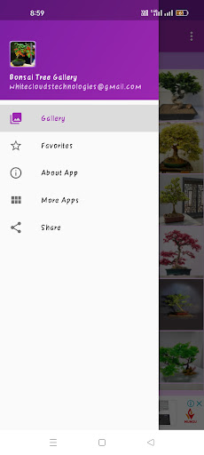 Android application Bonsai Tree Gallery screenshort