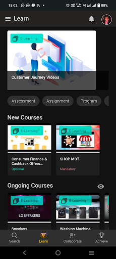Android application LG e-Academy screenshort