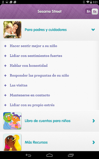 Vista previa de la aplicación