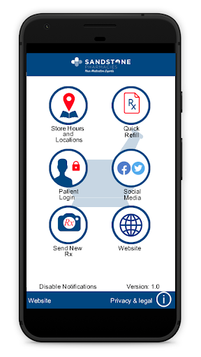 Android application Sandstone Pharmacies screenshort