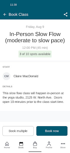 Eb & flow Yoga Studio Screen 3