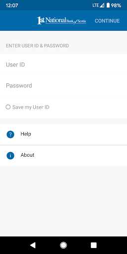 Android application 1st Scotia Mobile screenshort