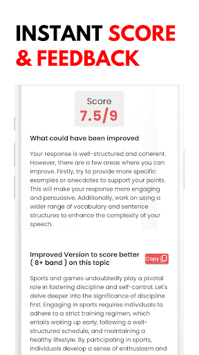 FixoLang - 24/7 IELTS Coach Screen 3