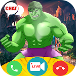 Cover Image of Unduh Green Monster Video Call & Chat Simulator hulk game of video call and chat simulation APK