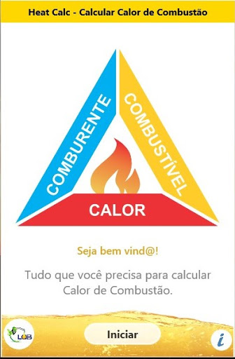 Android application HeatCalc - Calor Combustão screenshort