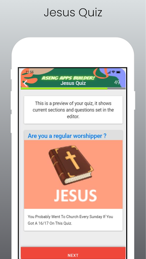 Bible / Jesus Quiz Screen 3
