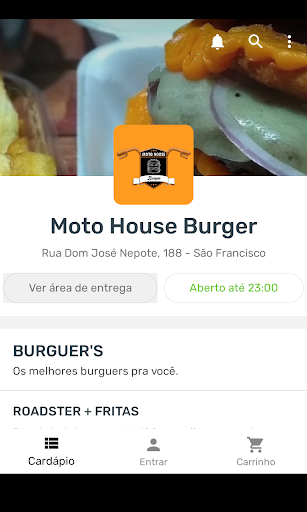 Android application Moto House Burger screenshort