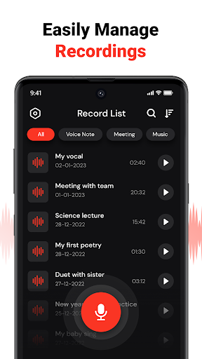 Voice Recorder Screen 3