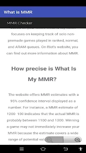 MMR Checker