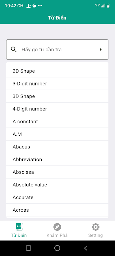 Android application Maths Dictionary screenshort