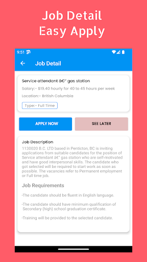 Jobs in Canada – Job Search Screen 3