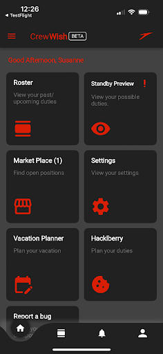 Android application CrewWish screenshort