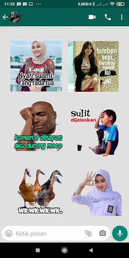 Sticker Perang Gambar Konyol Edan WAStickerApps