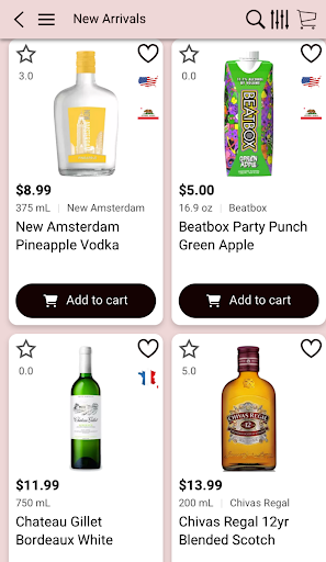 Android application Audet's Wine & Spirits screenshort