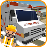 Blocky 911 Ambulance Rescue 3D icon