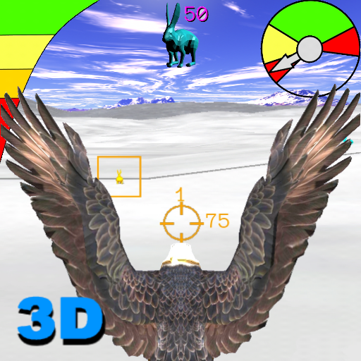 Bird flying simulator 3D Eagle logo