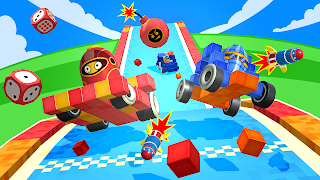 Pixel Car Racing Blocky Crash - Screenshot 1