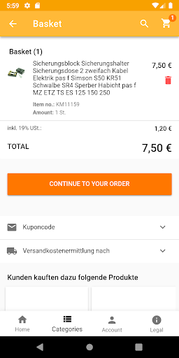 KultMopeds Ersatzteile Shop Screen 3