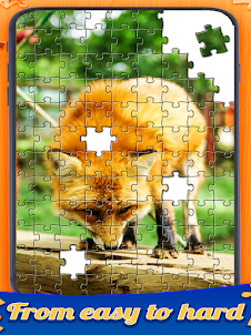 Fox jigsaw match puzzle