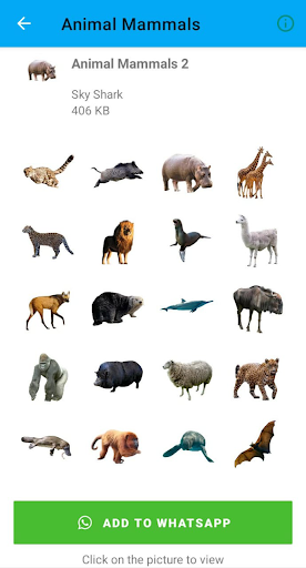 Animal Mammals Stickers Screen 3