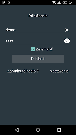 Android application UniTrack Mobil ver2 screenshort