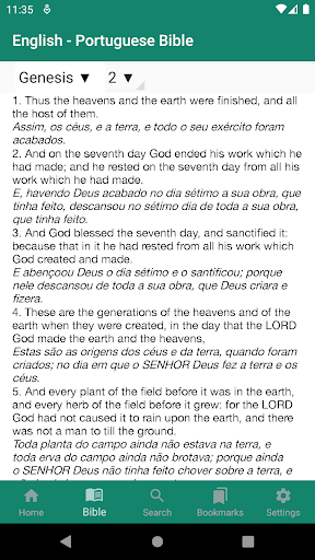 English - Portuguese Bible Screen 2