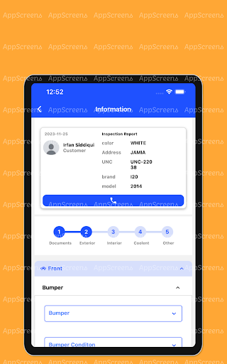 Unificars inspection app