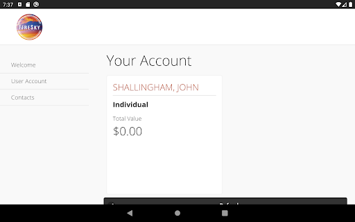 Android application FireSky Financial screenshort