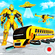 Flying School Bus Robot: Hero Robot Games