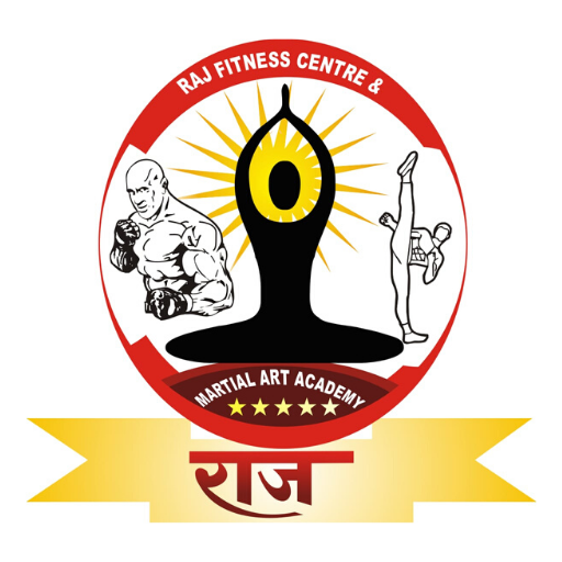 RAJ FITNESS CENTER logo