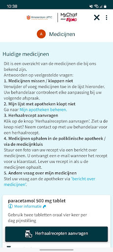 Mijn Dossier Amsterdam UMC screenshot 3