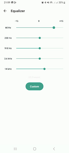 Android application Audio Player with Equalizer screenshort