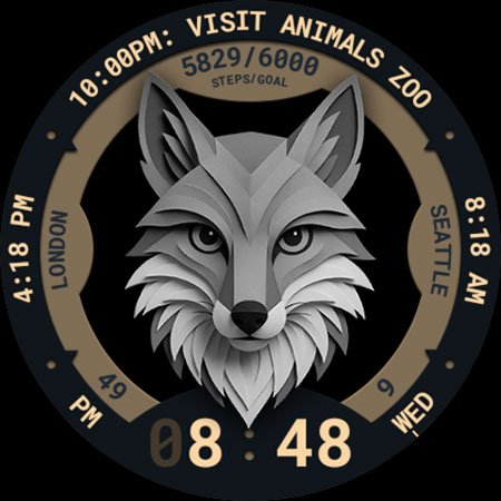 Paper Animals Watch Face 114 screenshot 6