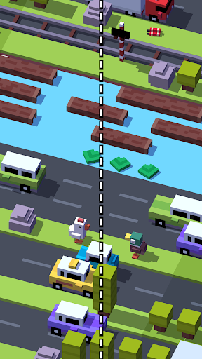 Why did the chicken cross the road? From the fun game Crossy Road