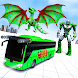 フライングドラゴンロボットカーゲームバスロボットゲーム