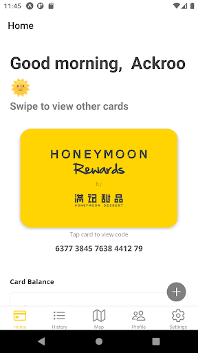 Android application Honeymoon Rewards screenshort