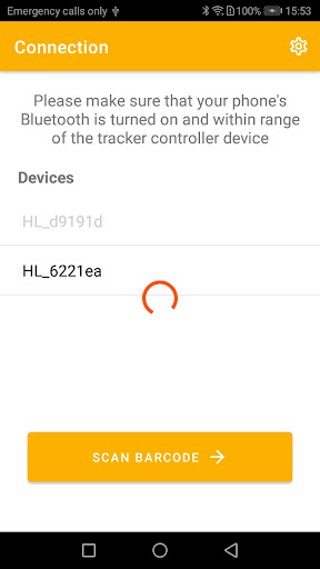 Android application HeliosLite Tracker Control screenshort