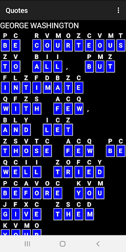 Quote Cryptograms Screen 3