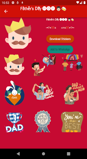Fathers Day Stickers Screen 2