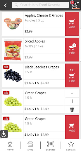 Screenshot of Key Food Rosedale