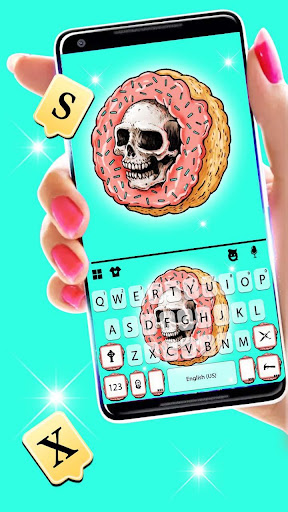 Skull Style Donut Keyboard The Screen 2