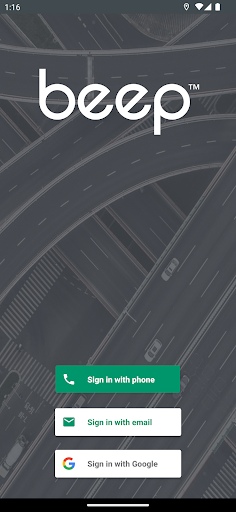 Android application Ride Beep - Move Autonomously screenshort