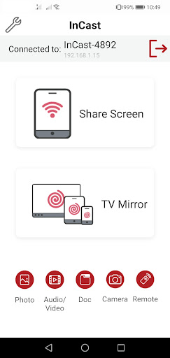 InCast. Screen 3